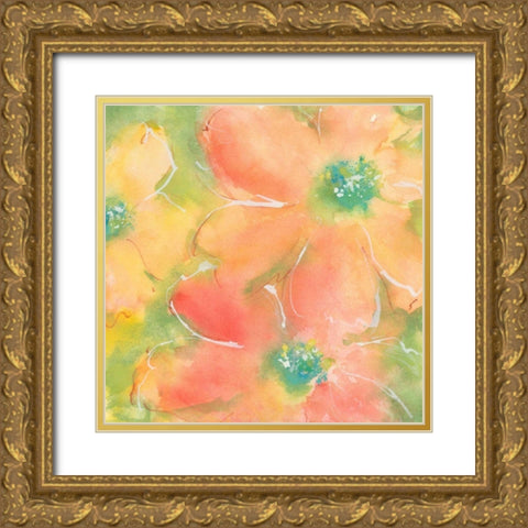 Summer Cosmos II Gold Ornate Wood Framed Art Print with Double Matting by Paschke, Chris
