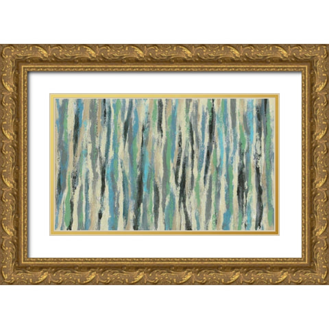 Stream Gold Ornate Wood Framed Art Print with Double Matting by Vassileva, Silvia