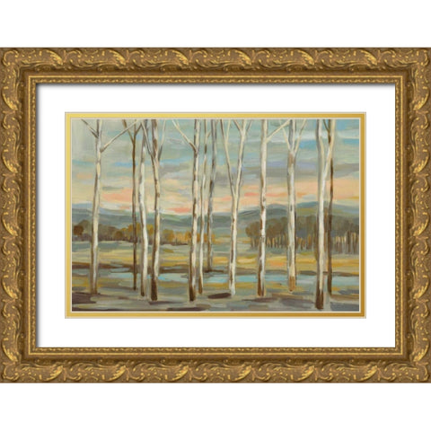 Silver Forest Gold Ornate Wood Framed Art Print with Double Matting by Vassileva, Silvia