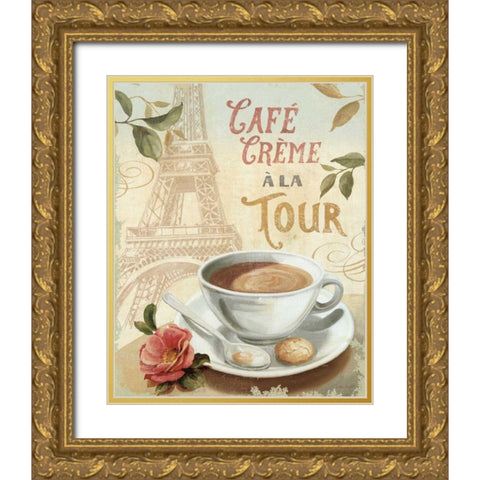 Cafe in Europe II Gold Ornate Wood Framed Art Print with Double Matting by Audit, Lisa