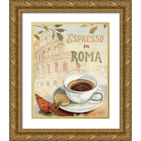 Cafe in Europe III Gold Ornate Wood Framed Art Print with Double Matting by Audit, Lisa