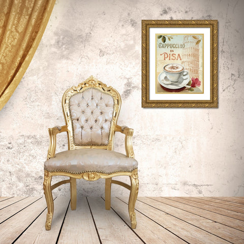 Cafe in Europe IV Gold Ornate Wood Framed Art Print with Double Matting by Audit, Lisa