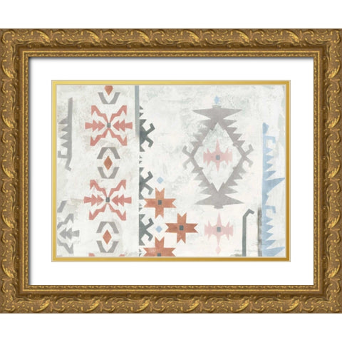 Southwest Design V Boho Gold Ornate Wood Framed Art Print with Double Matting by Vassileva, Silvia