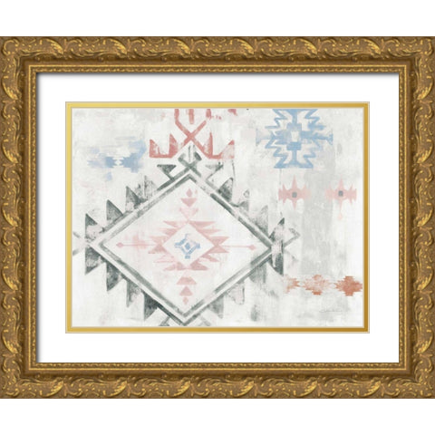 Southwest Design VI Boho Gold Ornate Wood Framed Art Print with Double Matting by Vassileva, Silvia