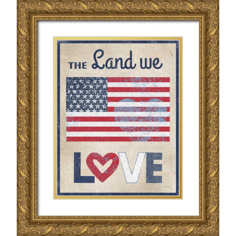 The Land We Love Dark Gold Ornate Wood Framed Art Print with Double Matting by Grove, Beth