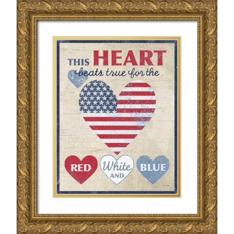 This Heart Dark Gold Ornate Wood Framed Art Print with Double Matting by Grove, Beth