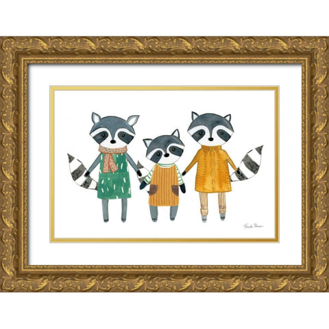 Neighborhood Pals X Gold Ornate Wood Framed Art Print with Double Matting by Zaman, Farida