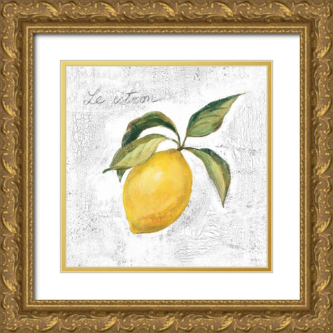 Le Citron on White Gold Ornate Wood Framed Art Print with Double Matting by Vassileva, Silvia