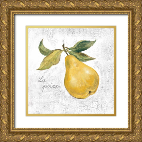 La Poire on White Gold Ornate Wood Framed Art Print with Double Matting by Vassileva, Silvia