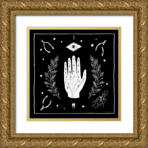 All Hallows Eve I Sq no Words Gold Ornate Wood Framed Art Print with Double Matting by Miller, Sara Zieve