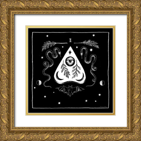 All Hallows Eve II Sq no Words Gold Ornate Wood Framed Art Print with Double Matting by Miller, Sara Zieve