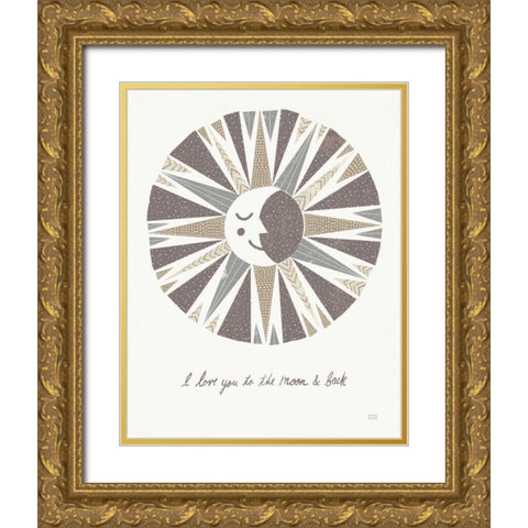 Moonshine Neutral Gold Ornate Wood Framed Art Print with Double Matting by Mullan, Michael
