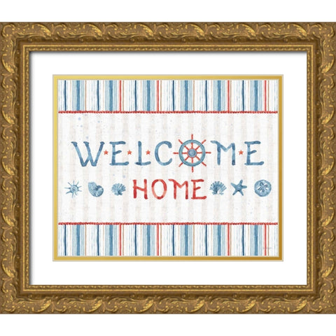 Nautical Life XII v2 Gold Ornate Wood Framed Art Print with Double Matting by Audit, Lisa