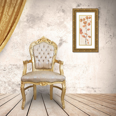 Soft Terracotta Mixed Greens LIX Gold Ornate Wood Framed Art Print with Double Matting by Audit, Lisa