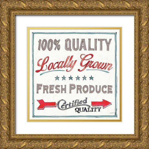 Farm Signs VI Gold Ornate Wood Framed Art Print with Double Matting by Tavoletti, Anne