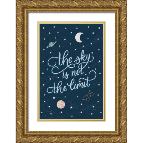 Sky is not the limit Gold Ornate Wood Framed Art Print with Double Matting by Thorns, Becky