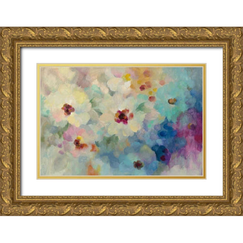 Floral Extravaganza Gold Ornate Wood Framed Art Print with Double Matting by Vassileva, Silvia