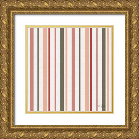 Vintage Petals Pattern III Gold Ornate Wood Framed Art Print with Double Matting by Pertiet, Katie