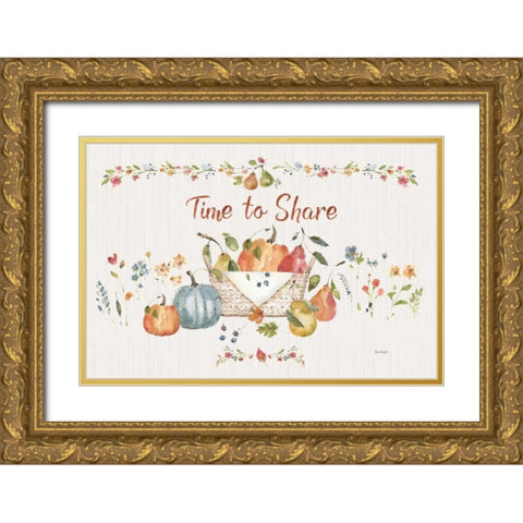 Time to Share I Gold Ornate Wood Framed Art Print with Double Matting by Audit, Lisa