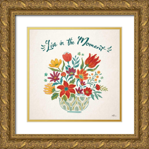 Happy Thoughts II Gold Ornate Wood Framed Art Print with Double Matting by Penner, Janelle