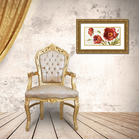 In the Wind Gold Ornate Wood Framed Art Print with Double Matting by Audit, Lisa