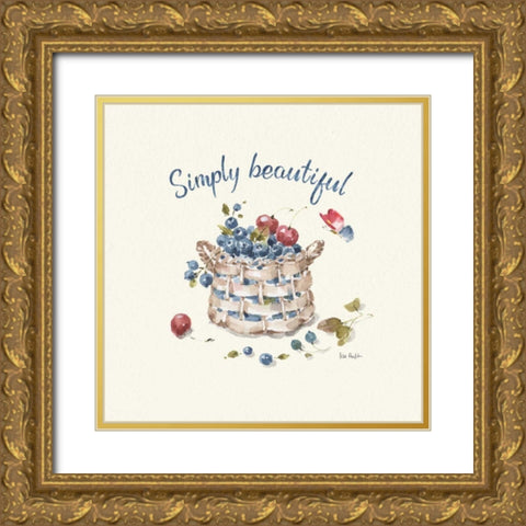 Summer Garden XIV Gold Ornate Wood Framed Art Print with Double Matting by Audit, Lisa