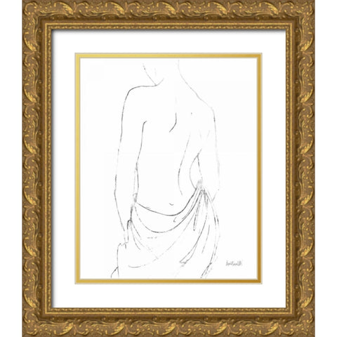 Beauty in the Mist II BW Gold Ornate Wood Framed Art Print with Double Matting by Tavoletti, Anne