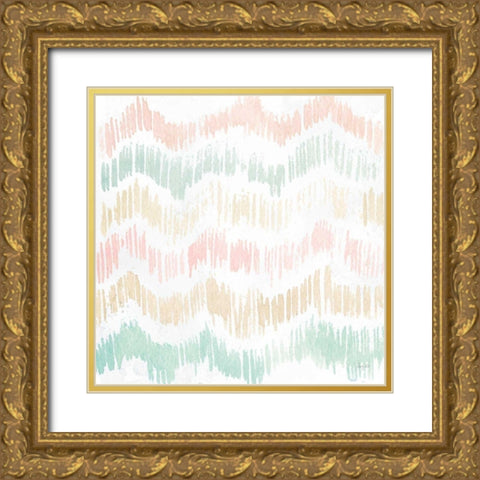 Colors of the Wind III Pastel Gold Ornate Wood Framed Art Print with Double Matting by Rice, Kristy