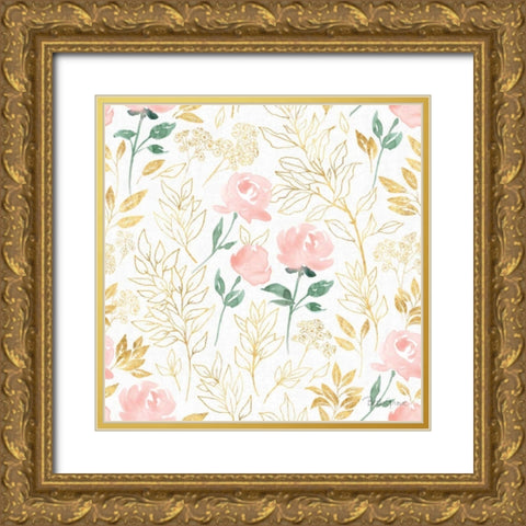 All You Need is Love Pattern IIA Gold Ornate Wood Framed Art Print with Double Matting by Grove, Beth