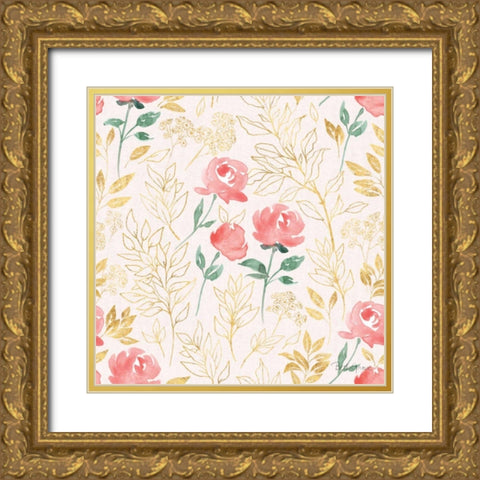 All You Need is Love Pattern IIB Gold Ornate Wood Framed Art Print with Double Matting by Grove, Beth