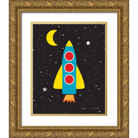 Blast Off Gold Ornate Wood Framed Art Print with Double Matting by Kelle, Ann