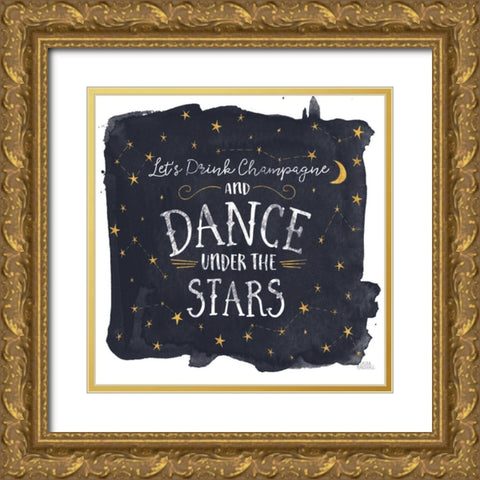 Celestial Love III Sq Gold Ornate Wood Framed Art Print with Double Matting by Marshall, Laura