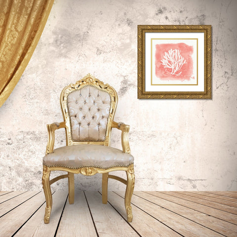 Water Coral Cove III Gold Ornate Wood Framed Art Print with Double Matting by Audit, Lisa