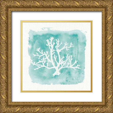 Water Coral Cove V Gold Ornate Wood Framed Art Print with Double Matting by Audit, Lisa