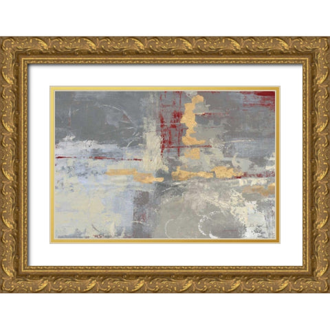 Missing You Red Crop Gold Ornate Wood Framed Art Print with Double Matting by Vassileva, Silvia