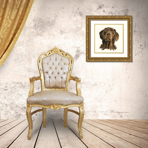 Oscar Gold Ornate Wood Framed Art Print with Double Matting by Vassileva, Silvia