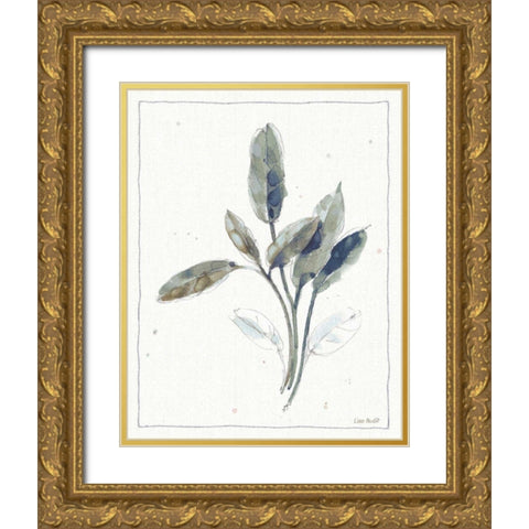 A Country Weekend IV with Navy Gold Ornate Wood Framed Art Print with Double Matting by Audit, Lisa