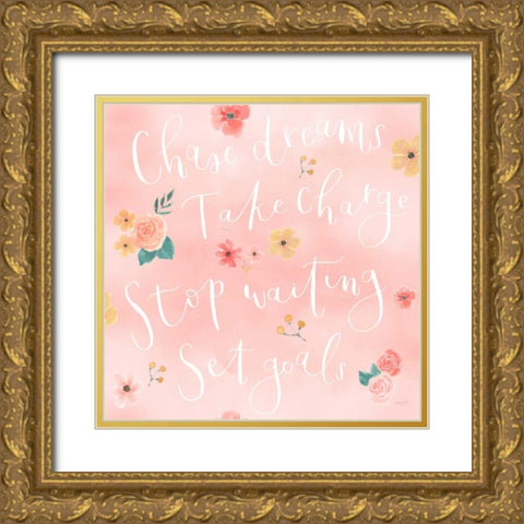 Chase Dreams Pattern VIA Gold Ornate Wood Framed Art Print with Double Matting by Jackson, Jenaya