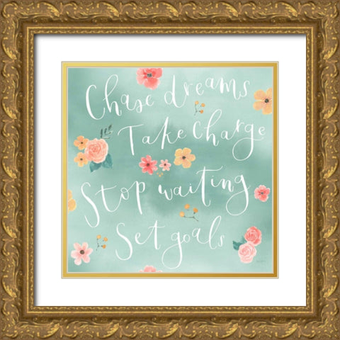 Chase Dreams Pattern VIB Gold Ornate Wood Framed Art Print with Double Matting by Jackson, Jenaya