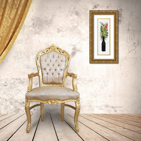 Tropical Lush II on White Gold Ornate Wood Framed Art Print with Double Matting by Vassileva, Silvia