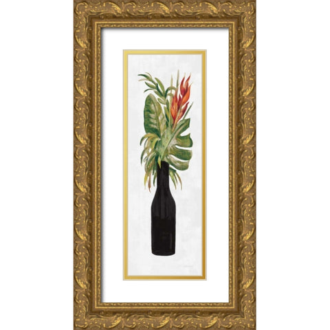 Tropical Lush II on White Gold Ornate Wood Framed Art Print with Double Matting by Vassileva, Silvia