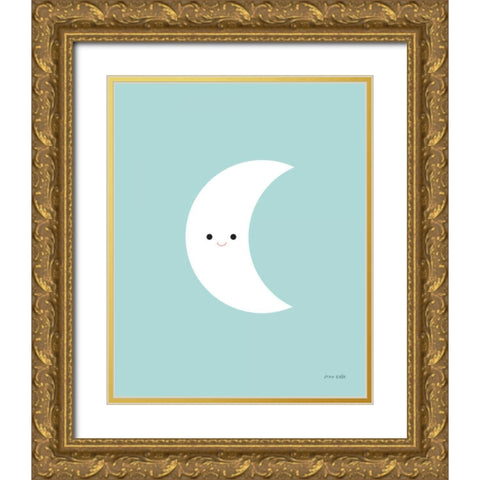 Moon Gold Ornate Wood Framed Art Print with Double Matting by Kelle, Ann