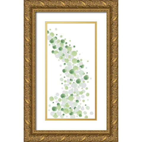 Dots Abstract I Gold Ornate Wood Framed Art Print with Double Matting by DeNeige, Elyse