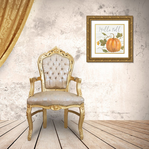 Fall Splendor V Gold Ornate Wood Framed Art Print with Double Matting by Vassileva, Silvia