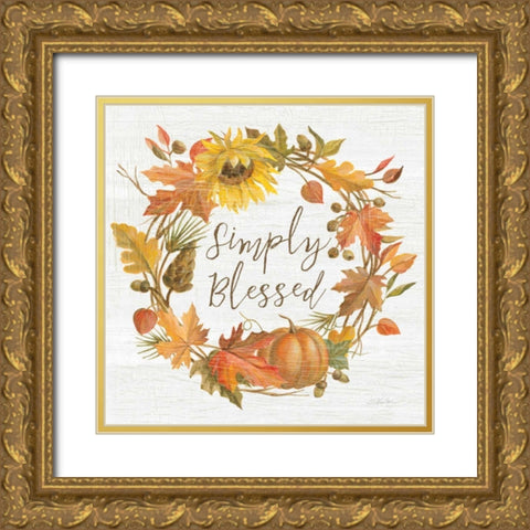 Fall Splendor VI Gold Ornate Wood Framed Art Print with Double Matting by Vassileva, Silvia