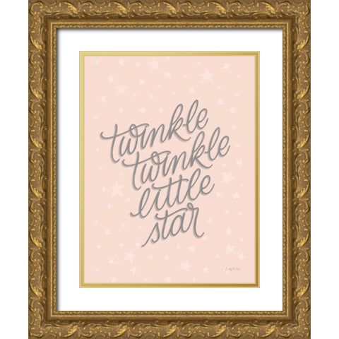 Boho Nursery VIII Blush Crop Gold Ornate Wood Framed Art Print with Double Matting by Thorns, Becky