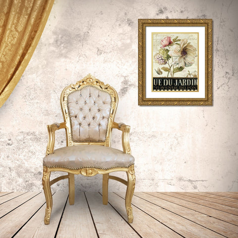 Marche de Fleurs II Gold Ornate Wood Framed Art Print with Double Matting by Audit, Lisa