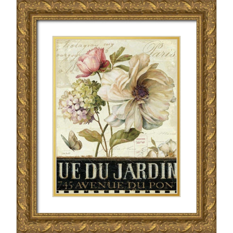 Marche de Fleurs II Gold Ornate Wood Framed Art Print with Double Matting by Audit, Lisa