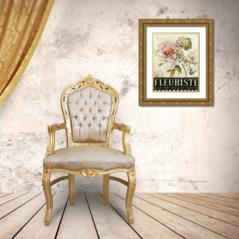 Marche de Fleurs III Gold Ornate Wood Framed Art Print with Double Matting by Audit, Lisa