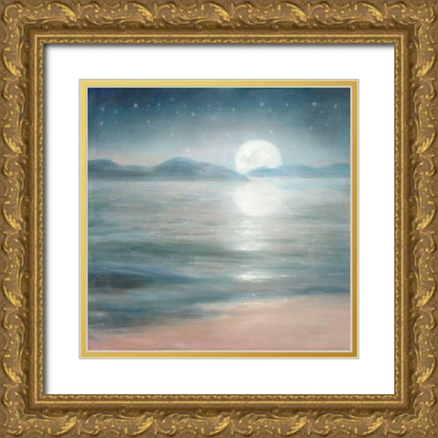 Half Moon Dream Gold Ornate Wood Framed Art Print with Double Matting by Nai, Danhui